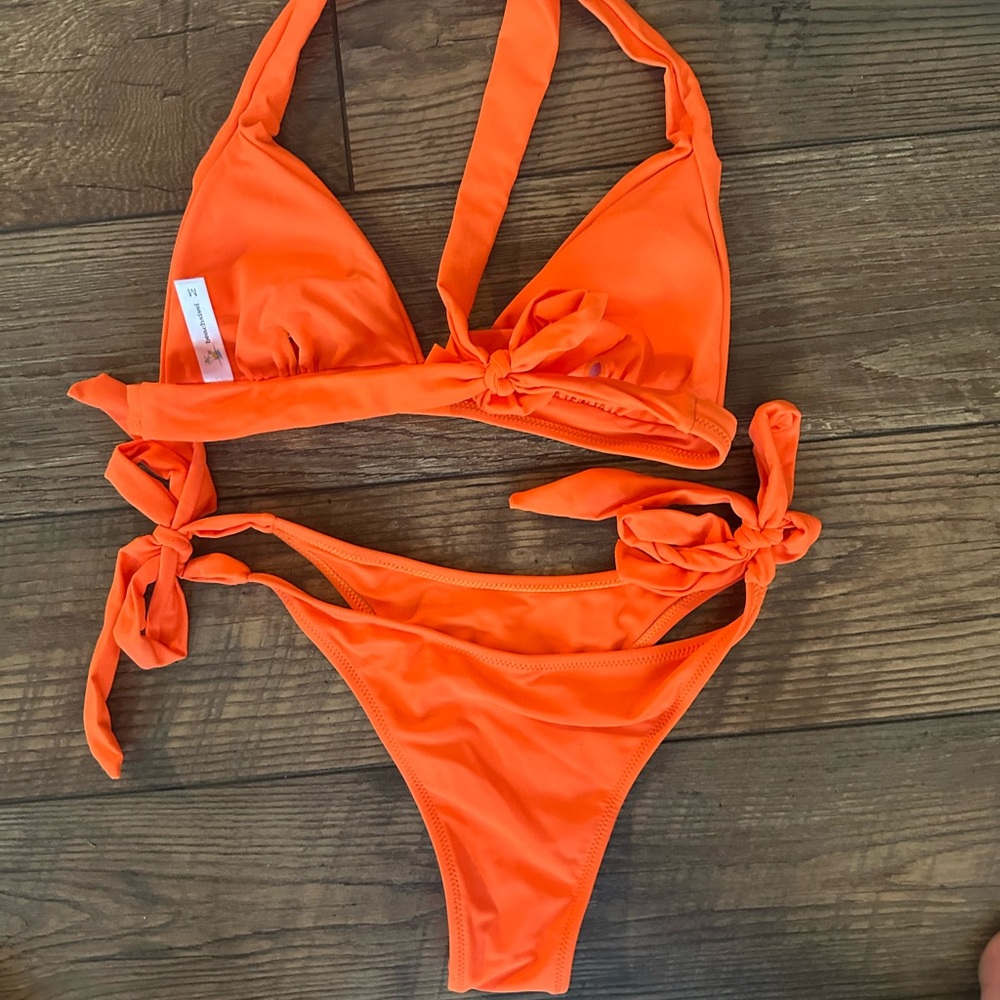 Vibrant Orange Bikini Set